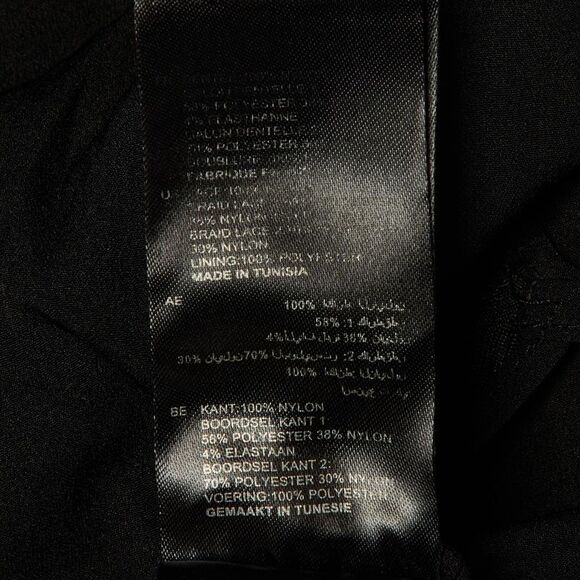 Sandro Black Lace Contrast Detail Mini Dress M - Picture 5 of 5